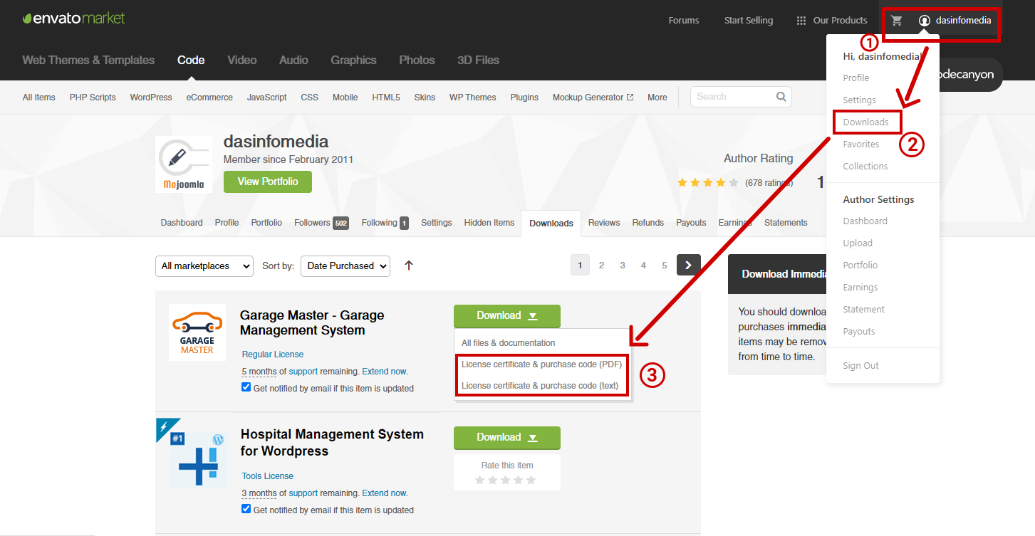 Find Codecanyon Purchase Key?